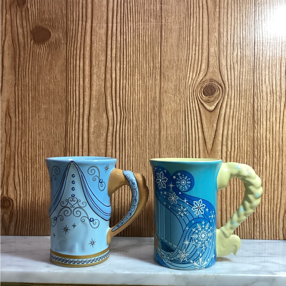 Disney Parks Cinderella and Elza Princess Mugs